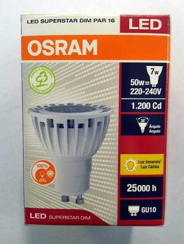 Pack X 14 Lampara Osram Led 7w = 50w Dimerizable 220v Calida