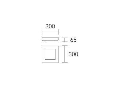 Plafon Square Bajo Consumo 2 X 18w Lucciola