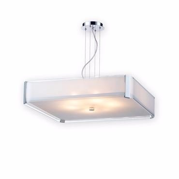 Colgante Candil Fort Vidrio Y Cromo 6luces X E27 Apto Led