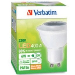 Dicroica Led Gu10 Verbatim 6w = 50w 220v Dimerizable