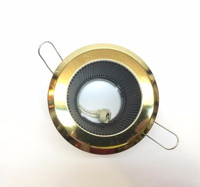 Embutido Idea Redondo Dorado  Para Dicro Comun O Led