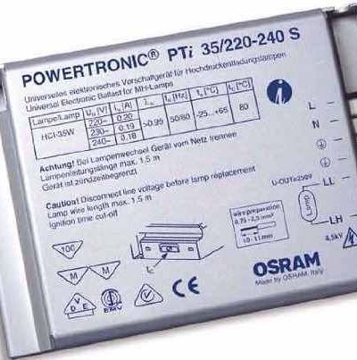 Balasto Osram Powertronic Pti 35 / 220 Para Mh Hci Hqi 35w