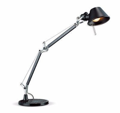 Lampara De Mesa Negra Tipo Tolomeo Apto Led