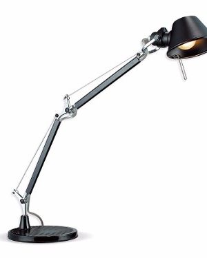 Lampara De Mesa Negra Tipo Tolomeo Apto Led