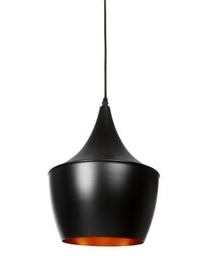 Colgante Minimal Convexa Negro E27 Max 40w Apto Led