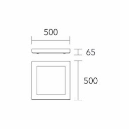 Plafon Square Lucciola Bajo Consumo 3 X 36w