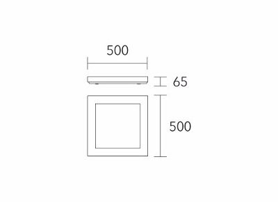 Plafon Square Lucciola Bajo Consumo 3 X 36w