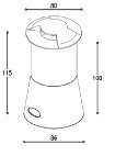 Spot Embutido De Piso Aluminio Led 5w 700ma Blanco Calido