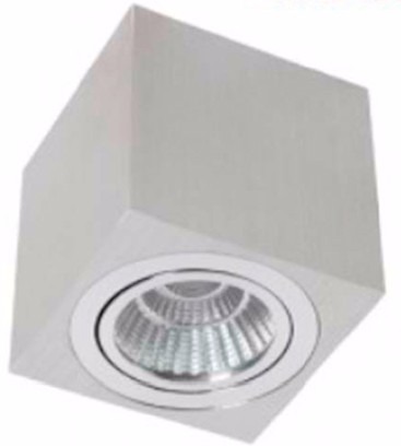 Aplique De Techo Cubo Pure Aluminio Blanco 7w Led Gu10 220v