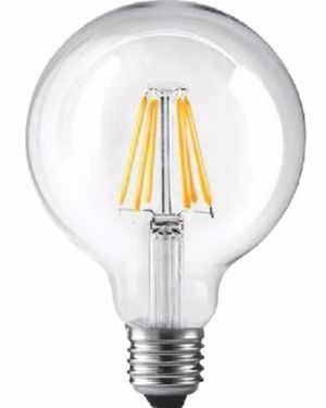 Lampara Led Globo Filamento 8w = 75w 920lm Calida G95