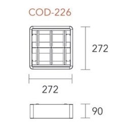 Aplique Cuadrado Lucciola Evoluzzione 2x26w