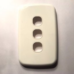 Tapa Tecnova Para 3 Modulos Con Bastidor Blanco