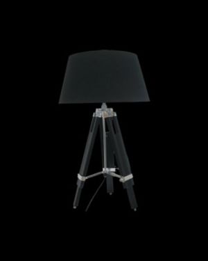 Lampara de mesa madera oscura – Iluminacion Lumi