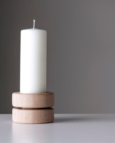 Candelabro en madera torne – Iluminacion Lumi