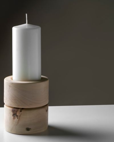 Candelabro en madera torne – Iluminacion Lumi