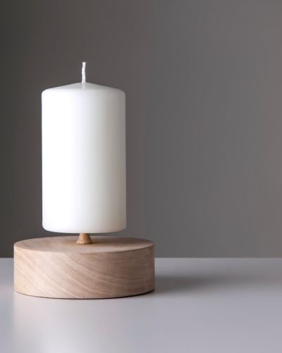 Candelabro en madera torne – Iluminacion Lumi